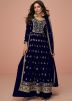 Blue Sequins Embroidered Salwar Suit Set