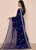 Blue Handwork Saree In Georgette
