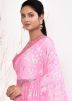 Pink Handwork Saree In Georgette