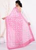 Pink Handwork Saree In Georgette