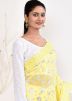 Yellow Handwork Saree In Georgette