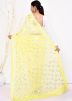 Yellow Handwork Saree In Georgette