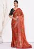Multicolor Handwork Saree In Georgette
