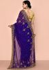 Blue Handwork Saree In Georgette
