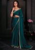 Green Stone Work Saree In Georgette