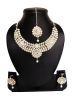 White Stone Studded Necklace Set