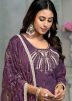 Purple Handwork Salwar Suit Set