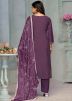 Purple Handwork Salwar Suit Set