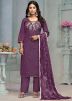 Purple Handwork Salwar Suit Set