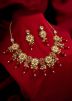 Red Kundan Work Necklace Set