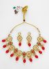 Red Kundan Work Necklace Set