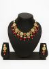 Red Kundan Work Necklace Set