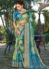 Multicolor Printed Saree In Silk