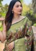 Multicolor Woven Work Art Silk Saree