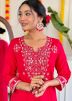 Red Embroidered Salwar Suit Set