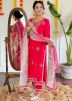 Red Embroidered Salwar Suit Set