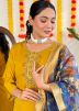 Yellow Embroidered Salwar Suit Set 