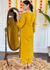 Yellow Embroidered Salwar Suit Set 