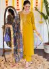 Yellow Embroidered Salwar Suit Set 