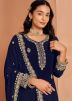 Blue Embroidered Salwar Suit Set
