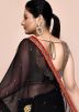 Black Handwork Embroidered Georgette Saree