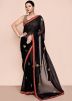 Black Handwork Embroidered Georgette Saree