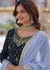 Blue Embroidered Salwar Suit Set
