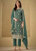 Green Sequin Work Salwar Suit Set