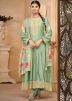 Green Sequin Work Anarkali Salwar Suit Set