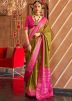 Green Printed Saree & Blouse