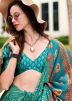 Sea Green Printed Saree