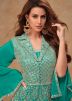 Readymade Turquoise Mirror Work Palazzo Suit