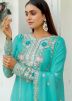 Blue Embroidered Salwar Suit Set