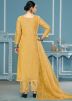 Yellow Sequins Embroidered Salwar Suit Set
