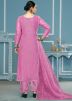 Pink Sequins Work Salwar Suit Set
