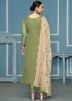 Green Sequin Work Salwar Suit Set