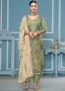 Green Sequin Work Salwar Suit Set