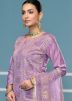 Purple Sequin Work Salwar Suit Set