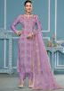 Purple Sequin Work Salwar Suit Set