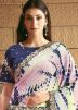 Multicolor Digital Print Saree In Satin