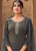 Grey Embroidered Salwar Suit Set