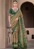 Dark Green Printed Saree