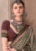 Brown Art Silk Printed Saree