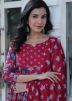 Readymade Maroon Printed Anarkali Suit