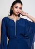 Blue Georgette Readymade One Sided Kaftan