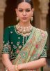 Green Embroidered Silk Saree