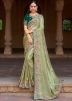 Green Embroidered Silk Saree