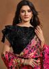 Readymade Pink Digital Print Pleated Saree