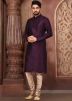Purple Plain Readymade Kurta Pyjama