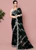 Black Handwork Saree In Tissue